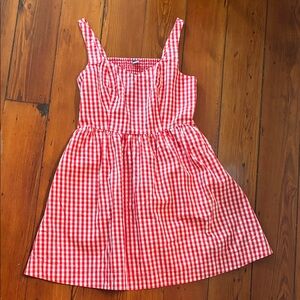 Old Navy Red Gingham Mini Dress 100% cotton